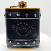 Hard Rock Cafe Stainless Steel Black Leather Sleeve Flask Drink Ware Rock Roll
