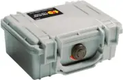 Silver Gray Pelican 1150 case fits GoPro Hero 10 9 8 7 6 5 4 wrench nameplate