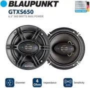 BLAUPUNKT GTX 650 360W MAX 6.5" 4-Way Coaxial Audio Loud Speaker I Brand New