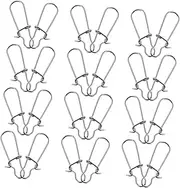 GAROZATION 100pcs Pin Connector Wear Resistant Snap Clips Fishing Snap Connector Stainless Snap Hook Fishing Tool Professional Fishing Snap Hook Snaps for Fishing Stainless Steel Clasp