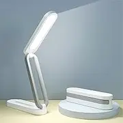 Giryuhd LED Desk Lamp for Office Home & Battery Operated Lamp Rechargeable Lamp Foldable & Portable Light, LED Desk Light Strip, 3 Brightness Dimmable Small Desk Lamp Wireless Reading Lamp (White)