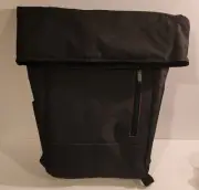 Chipotle Backpack Roll/Fold Top Laptop Sleeve Zipper 2023 NWT Charcoal Gray/Red