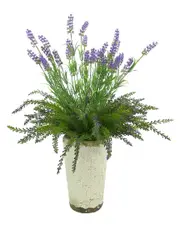 Creative Displays Cedar & Lavender Arrangement In Gray Ceramic Vase