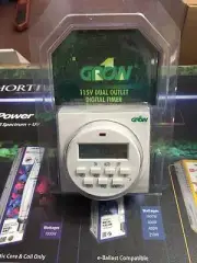 GRO1 115V DUAL OUTLET DIGITAL TIMER HYDROPONICS 710010
