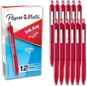 Paper Mate InkJoy 300RT Retractable Ballpoint Pens, Medium Point, Red, Box of 12 (1951258)