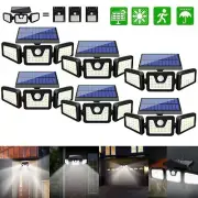6 PACK Solar Lights Motion Sensor, Security 70 LED Waterproof Adjustable Head