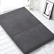 Giselle Bedding Foldable Mattress 180 X 122 12cm Double Folding Mattresses Cushion Covers Camping Floor Mat Portable Travel Sleeping Sofa Bed Pad Home Office Grey