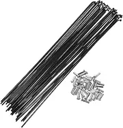 DECOMELODY 36Sets J Bend Mountain Bike Spokes Durable Steel Spokes and Nipples for Custom Wheel Builds Bike Repair Accessories