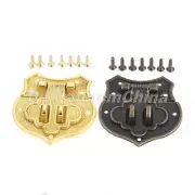 Antique Heart Shape Lock Buckle Jewelry Wine Box Latch Clasp Hasp Hardware Decor