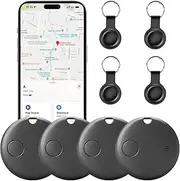 Air Tag Tracker,4 PCS Key Finder KeyFinder Smart Bluetooth Tag,Waterproof Item Finder Mini Tracker Locator Compatible with Apple Where Is? APP (iOS Only) for Suitcases, Bags, Luggage, Passports