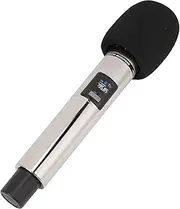 Cordless Microphone,Portable UHF Cordless Handheld Mic System with Receiver,328.1ft Range Singing Machine for Speech Party Singing (Silver)