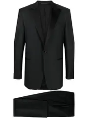 [Canali] single-breasted wool suit 50R Black