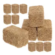 12 Pcs Mini Hay Blocks Figurine Stacks for Decoration Haystack Model