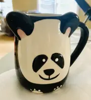 PANDA BEAR Glazed Earthenware TAG Mug 3D New