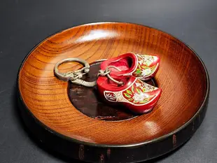 木雕藝品吊飾 - 荷蘭木鞋鑰匙圈#17（木雕/藝術/古董/擺件/收藏/展示/佛像/神像/元寶/布袋)