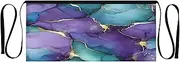 [Joitme] Marble Purple Gold Aprons for Cooking, Waitress Apron for Women, Short Apron, Grill Aprons, Marble Purple Gold