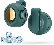 Small Whirlwind Clip Waist Neck Fan, Portable Mini Rechargeable Fan, 3 Speeds, Quiet, for Outdoor, Office, Travel (Green)