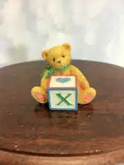 Cherished Teddies Bear With ABC X Alpha Letter Block 1995 NIB