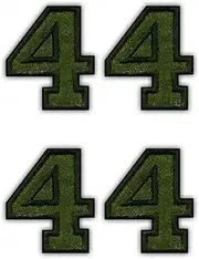 [Patchion] Set of Four - The Digit 4 Four - Camouflage - Black VeIcro/Hook and Loop Backing - Embroidered Patch/Badge/Emblem
