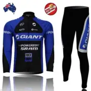Men Giant Bicycle Cycle Clothes Sleeve Shirt Jersey Long Pants Cycling Suit