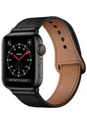KYISGOS Band Genuine Leather Strap For Apple Watch Series 5 4 3 2 1 38mm 40mm