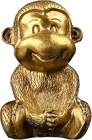 Monkey car Decoration, Monkey Figurine Statue Brass handicrafts Ornament Automotive Home Decoration Show Not Tell Not Listen to Not, do not Move,Don't Listen,L/4184 (Color : Don't Move, Size : L)