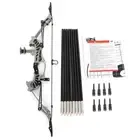 16.4inch Archery Mini Compound Bow Kit 16lbs Bow and Arrows Set Shooting Target