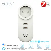 EU Smart Wifi Socket Zigbe 3.0 2 USB Port 100-240V Voice Control Work With SmartThings Wink Alexa Google Home