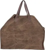18.1x22.4x9.4inch Heavy Duty Extra Large Wood Bag with Handles, Canvas Firewood Log Carrier, Sturdy Storage Tote Handbag, Carry Logs for Firewood, Camping, BBQ, and More