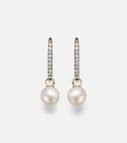[Mateo] Mateo 14kt gold drop earrings with diamonds and pearls One Size gold