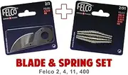 Blade and Spring Set for FELCO 2 4 11 400 (2/3 Blade & 2/91 Springs) Swiss Made