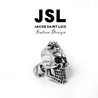 在飛比找蝦皮購物優惠-JSL 赫淮斯托斯 Logo骷髏純銀耳環  骷髏耳環 純銀骷