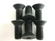 7/16-14 X 1" FLAT HEAD HEX SOCKET CAP SCREWS ALLOY BLACK STEEL - 6 PCS