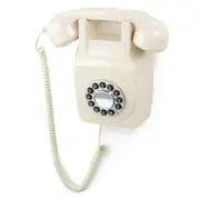 GPO 746 Ivory Retro Wall Mount Rotary Push Button Home Phone Landline