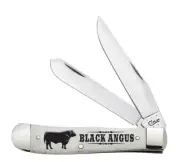 Case XX Knives Trapper 540068 Black Angus Natural Bone Pocket Knife Stainless