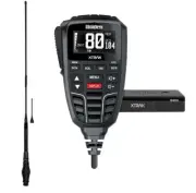 Uniden XTRAK 80 UHF CB Radio+AT880BK 6.5dBi & 3dBi Heavy Duty Twin Antenna Kit