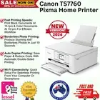 Canon TS7760 Pixma Home Printer White 3-in-1 printer colour touch LCD display