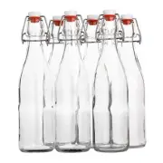 6 Pack 16oz Flip Top Glass Bottle Swing Top Brewing Bottle with Stopper