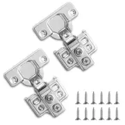 Cabinet Hinges, 2 Pack (1 Pair) Stainless Steel Overlay Soft Close Hinges for...