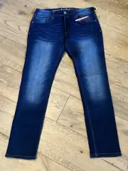 NEW Buffalo David Bitton Men's Blue Max-X Skinny Stretch Jeans 32x32 NWT