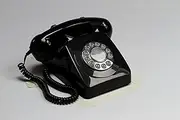 GPO 746 Push-Button 1970s-style Retro Landline Phone - Curly Cord Authentic Bell Ring - Black