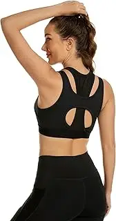 [MOVEUP] Sports Bras for Women Racerback Padded Sexy Crisscross Back High Impact Support Workout Yoga Bra