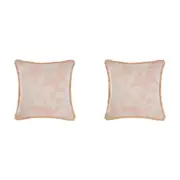 2PK Linen House Tourelles Paprika European Cotton Pillowcase 65x65cm Natural
