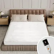 GOTCOZY Electric Blanket Double Size - Heated Electric Underblanket Single Control with 6 Heat Settings & 10 Hour Auto Off Overheat Protection(193x137cm)