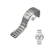 23mm Silver Color Steel Watch Bracelet For Swatch XL Irony The Chrono YOS401G