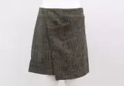 NWT$1975 Brunello Cucinelli Sparkly 2Tone Sequin Mock-Wrap Skirt Sz 42/ 6US A181
