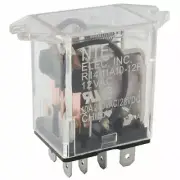 NTE R14-11A10-24F, DPDT 24V AC Coil 10 Amp General Purpose Relay w/ Flanges