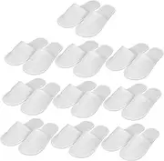 Ipetboom 10Pairs of Disposable Slippers for Travel Disposable Slippers White Slippers Party Indoor Slippers Hotel Supplies Hotel Slippers for Women Spa Slippers for Guests(white)