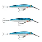 3x Rapala 18cm Countdown Magnum Sinking Trolling Fishing Lures - Silver Mckrl