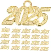 [KALLORY] Pendant Delicate Pendant Graduation Keychain Charms Graduation Tassel No Charm Number Decorations Graduation Pendants DIY Keychain Charm Alloy Golden